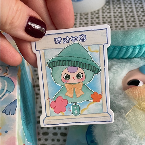 Baby Three Sunny Doll Beret Plush Doll with Hat - Blue - Picture 8 of 11